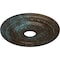 Ekena Millwork Dublin Ceiling Medallion (Canopies up to 5 1/8"), 17 7/8"OD x 3 5/8"ID x 1 1/4"P, Bronze Blue Patina CM17DUBBS - alternate 4